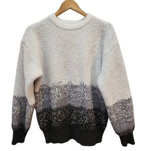 Dazy soft thick sweater gray white black Size XL